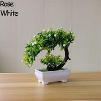 PC Desktop Ornament Home Decor Rose Artificial Potted Simulation Bonsai Fake Plants Plastic Flowers rose balta