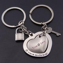 1 pora Nauja Love Heart Lock Raktų pakabukas Raktų pakabukas Raktų pakabukas Mylėtojos Dovana poroms