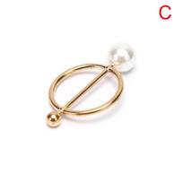 Pearl sagė Pin šilko skara sagtis Moteriška skara Scarf Clip Juvelyriniai priedai 2.4Cm auksas