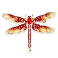 Charm Dragonfly Animal Sagės Pin Moterų Dovanų Papuošalai raudona