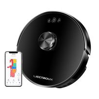 LIECTROUX XR500 robotas dulkių siurblys, Lidar + SLAM navigacija, selektyvus valymas, apribota zona, tęsti darbą, TUYA WIFI programa, 5000pa, 3000 mAh juoda
