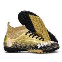 Men's High-top Sock Mouth Football Shoes Rubber Short Nail Youth Sports Shoes Football Training Shoes Art Makeup Lawn Children Football Boots 33 auksas