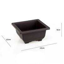 Plastikiniai kvadratiniai/stačiakampiai balkonai sukulentai bonsai vazonai darželio vazonai sodo reikmenys sodintuvai Square S
