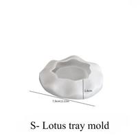 Pasidaryk pats lotoso lempos laikymo indas Silikoninė forma Aromaterapijos žvakės puodelis Gipso vazono forma Gipso gipso gamybai white