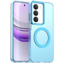 Magnetinis adsorbcijos belaidžio įkrovimo permatomas dėklas, skirtas Realme C71, Skaidrus telefono dėklas Realme C71, Dėklas Realme C71, 6,67 colio Realme C71 mėlyna