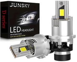 JUNSKY D4R/S LED priekinis žibintas su Pong laikikliu, Autentiškas, Galingas, 15400 lm, Suderinamas su originaliu D4S/R balta