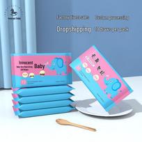 Children's Hand, Mouth, and Diaper Cleaning Wet Wipes - Large Pack white