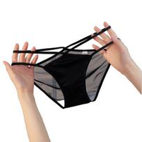 G-String Thongs for Women Strappy Cheeky Sexy Underwear Low Waist Sheer See Through Panties Ladies L juoda