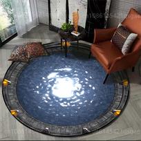 Next Day Shipping Interstellar Stargate Print Round Carpet Living Room Decorative Mat, Bedrooms, Sofa Table Home Area Rugs Gift 60cm
