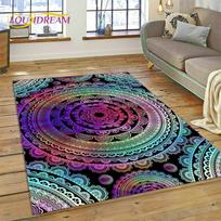 Meditation Mandala Bohemia Nature Spirit Yoga Carpet Rug for Home Living Room Bedroom Sofa Doormat Decor,Area Rug Non slip Mat 40cm x 60cm