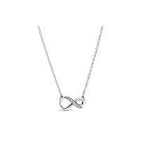 Pandora Shimmering Eternal Infinity Symbol Möbius Ring Adjustable 925 Silver Necklace Women necklace 398821C01 Box