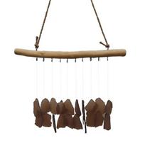 Sea Glass Wind Chime for Outside Handmade Coastal Style Blue Seaglass Art for Indoor Outdoor Garden Home Decor Housewarming Gift for Women