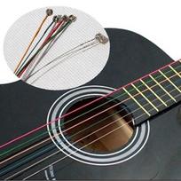 New 6 Pcs Rainbow Colorful Guitar Strings Acoustic Folk Guitar Classic Guitar Multi Color Musical Instrument Spare Parts Supply