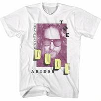 Big Lebowski The Dude Abides Men's T-Shirt Movie Scene - Men's Summer Cotton Graphic Tee S įvairiaspalvis