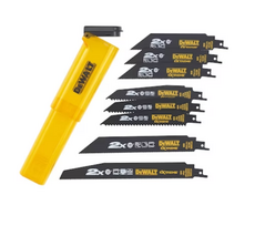 DEWALT PJŪKLELIAI SLUOKSNINIAM PJŪKLUI MIX 8vnt. EXTREME + DĖŽUTĖ