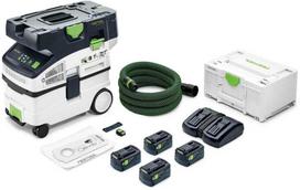 Akumuliatorinis dulkių siurblys Festool CLEANTEC CTLC MIDI I-Plus; 18 V; 4x5,0 Ah akum.