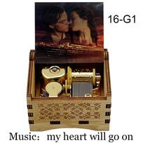 The Titanic Movie Music Box My Heart Will Go on Creative Print Gold Wind up Musical Box Toy Wife Girlfriend Gift (Navy,Small) tamsiai mėlyna