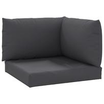 3 Piece Pallet Cushions Anthracite Oxford Fabric