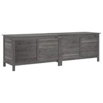 Garden Storage Box Anthracite Grey 198.5 x 50 x 56.5 cm Solid Pine Wood