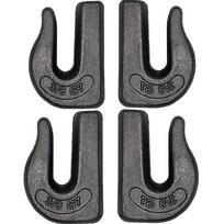 4Pcs G70 3/8  Weld-On Grab Hooks, Forged Steel U-Shaped Tow Hooks, Heavy Duty Tractor Bucket Hooks For Truck, Trailer, Loader & Forklift 4Pack