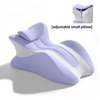 Comfortable Memory Foam Pillow Multi-Functional for Sleeping Lying on Bed Stomach Or Playing Mobile Phone - Cotton Cushion violetinė