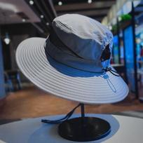 Didelės briaunos poliesterio apsauginė nuo saulės kepurė su UV apsauga, kvėpuojanti tinklinė kepuraitė, sulankstoma, vyrams ir moterims, lauko žvejybai, žygiams, paplūdimio kepurės tamsiai pilka spalva