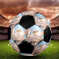Soccer Ball Colorful Machine Stitched PVC Size 5 Team Training Competition Ready Durable High-Bounce Cool Sports Gift