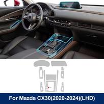 Car Interior Center Console Gear Panel Navigation Screen TPU Protective Film for Mazda CX30 2020-2025 PPF Pre Cutting Cover Film