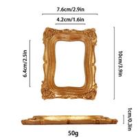 Retro Style Gold DIY Shadow Box Frame 3D DIY Mini Photo Frames Relief Gold European Retro Display Frames Gifts