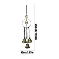 Witch Bells for Door, Vintage Wind Chimes Ornament Witches Bells for Window, Balcony, Garden for Halloween Christmas Fall žalia