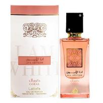 Lattafa Ana Abiyedh Pink prabangūs kvepalai moterims, importuoti iš Arabijos Dubajaus, ilgai išliekantys Eau de Parfum, gėlių ir vaisių kvapas, elegantiški ir viliojantys, 50ml 100,ml