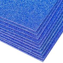 DIY Flash Colorful Glitter Foam Paper EVA A4 Handcraft Cutters Paper Thick Sparkles Paper mėlyna