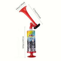 Reusable Hand Pump Air Horn Portable No Gas No Battery Cheer Horn for Football Games Sports Events Parties