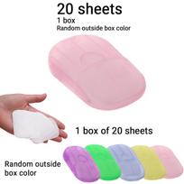 20/60/120sheets portable sanitary soap sheets with storage box, disposable, suitable for school, outdoor activities, travel