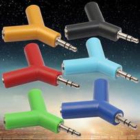 3,5 mm ausinių ausinių garso skirstytuvas, vyriškas ir 2 moteriškas Y formos stereo adapteris