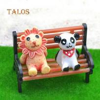Mini Garden Balcony Ornament Miniature Park Bench Craft DIY House Decor Bench Model