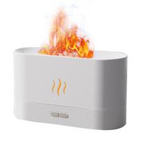 USB liepsnos oro difuzorius Ultragarsinis oro drėkintuvas Cold Mist Maker LED eterinių aliejų difuzoriaus lempa Single balta