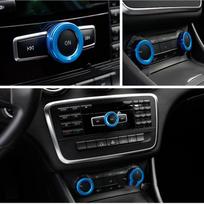 3vnt Automobilio garsumo rankenėlė oro kondicionieriaus rankenėlės dekoratyvinis žiedas Skirtas Merc+edes-Be+nz a klasė b klasė c klasė e klasė CLA GLA GLE sidabras