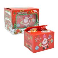 Stealing money Father Christmas Cats Money box Music Christmas Gifts Kids Toys Quirky Funny