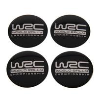 4 x Car Styling Wheel Center Hub Caps emblemos ženklelio lipdukai juoda