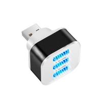 Nešiojamas trys viename LED šviesos USB kabelio skirstytuvo šakotuvo adapteris, skirtas telefono nešiojamam kompiuteriui juoda