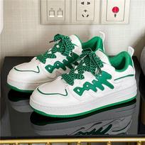 Fashion Trend Men's Cricket Shoes The Minority Can Wear Retro Casual Sports Shoes Without Collision INS Style Popular Cricket Shoes 39 žalia