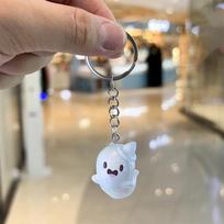 Mielas „Noctilucent Little Ghost Resin“ raktų pakabukas moterims Raktų pakabukas Krepšys, pakabukas, pakabukas, automobilinis oro antgalis, dėžutė, raktų priedai Helovinas