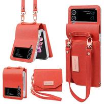 Lanyard Holster Card Z Flip4 Flip5 Flip6 Apsauginis dėklas, skirtas Samsung Galaxy Z Flip 6 5 4 3 Rankinės apyrankės piniginės piniginės dangtelis For Galaxy Z Flip 6