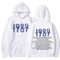 Taylor Crewc Swift 1989 vyriškas ir moteriškas su gobtuvu, margintas vilnos, madingas, prabangus, laisvalaikio, gatvės sporto hoodie S