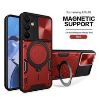 Dėklas Samsung A16 A26 A36 A56 5G, slankiojantis objektyvo apsaugos šarvuotas smūgiams atsparus telefono dėklas, skirtas Galaxy A16 5G, dangtelis su žiedo laikikliu For Galaxy A16 5G