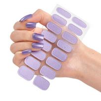 1 Set Gel Nail Strips Full Wrap Stickers Self Adhesive E