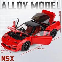 1:32 Honda NSX Lydinio Sportinio Automobilio Modelis Die-cast Žaislinis Automobilis Metalinis Super Sportinio Automobilio Modelis Simuliacija Garsas ir Šviesa Atitraukiamas Vaikų Žaislas Berniuko Dovana raudona