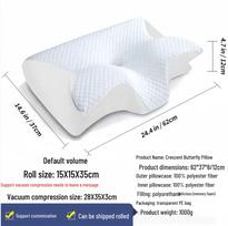 Home Neck Support Crescent Memory Foam Pillow - Zero Pressure & Slow Rebound Single Pillowcase