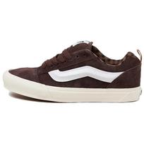 Vans Knu Skool Comfortable Versatile Low-Top Skate Shoes Women Sneakers Brown VN000CS0DFN 45 black